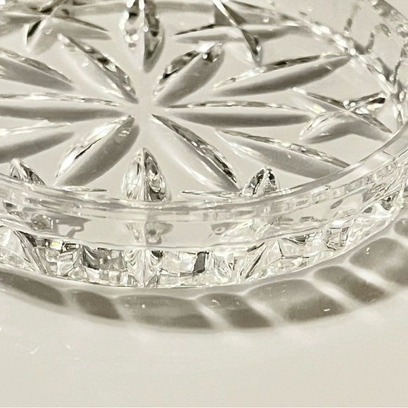 Gorham King Edward Collection set of 4 full lead crystal  Coasters - Picture 5 of 6